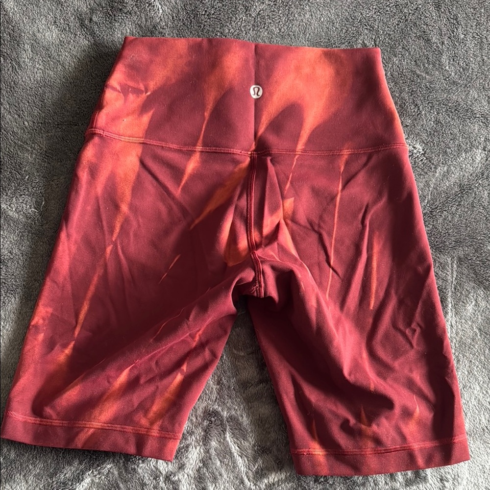 lululemon athletica Red High-Waisted Bike Shorts